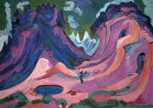 Amselfluh by Ernst Ludwig Kirchner Oil Painting