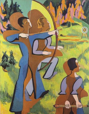 Archers by Ernst Ludwig Kirchner Oil Painting