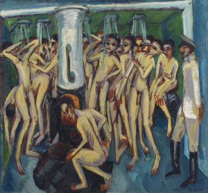 Artillerymen Oil painting by Ernst Ludwig Kirchner