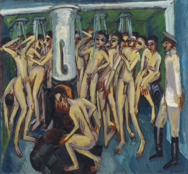 Artillerymen  by Ernst Ludwig Kirchner - Hand-Painted Oil Painting Reproduction