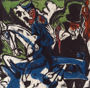 Begegnung Schlemihls mit dem grauen Mannlein auf der Landstrasse by Ernst Ludwig Kirchner Oil Painting