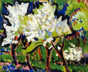 Blossoming Trees IV Oil painting by Ernst Ludwig Kirchner