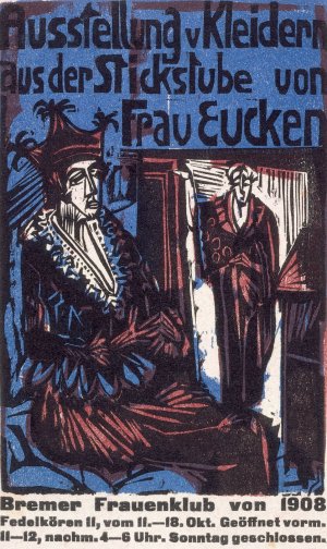 Catalogue of the exhibition of dresses from the needlework salon of Mrs. Eucken by Ernst Ludwig Kirchner Oil Painting
