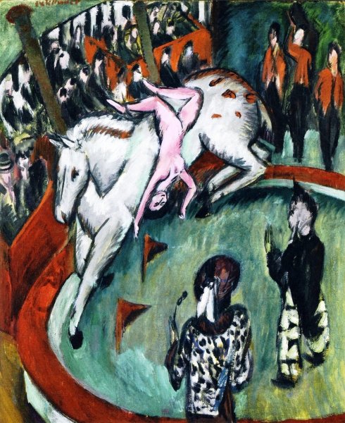 Circus by Ernst Ludwig Kirchner - Hand-Painted Oil Painting Reproduction
