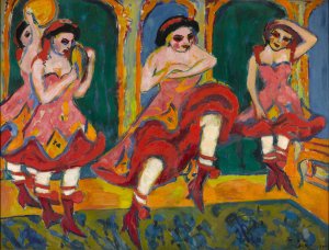 Czardas dancers Oil painting by Ernst Ludwig Kirchner