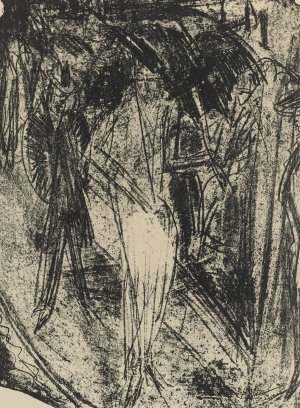 Dame Im Regen by Ernst Ludwig Kirchner Oil Painting