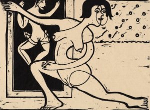 Dancer Practicing by Ernst Ludwig Kirchner Oil Painting