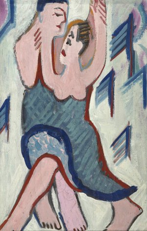 Dancing Couple in the Snow by Ernst Ludwig Kirchner Oil Painting