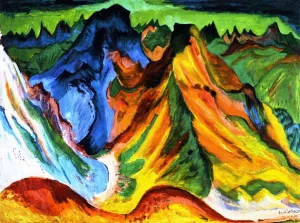 Der Bert. Weissfluh und Schafgrind painting by Ernst Ludwig Kirchner