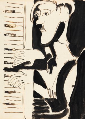 Der Orgelspieler by Ernst Ludwig Kirchner Oil Painting