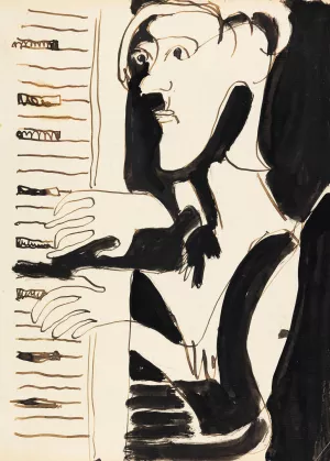 Der Orgelspieler by Ernst Ludwig Kirchner Oil Painting