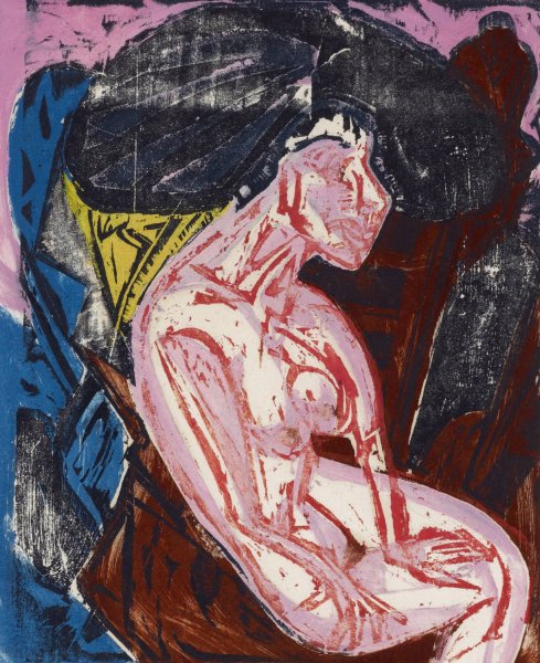 Die Geliebte  by Ernst Ludwig Kirchner - Hand-Painted Oil Painting Reproduction