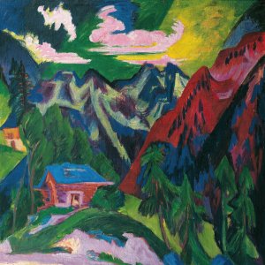 Die Klosterser Berge by Ernst Ludwig Kirchner Oil Painting