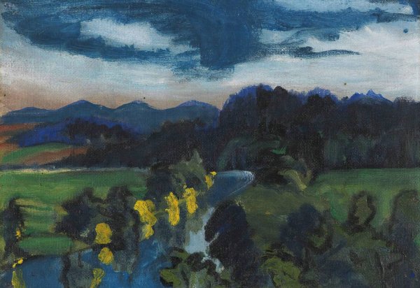 Die Mulde bei Lichtenwalde  by Ernst Ludwig Kirchner - Hand-Painted Oil Painting Reproduction