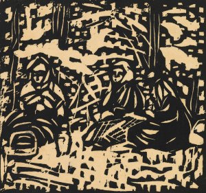 Drei Frauen am Waldesrand by Ernst Ludwig Kirchner Oil Painting