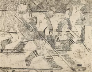 Eishockeyspieler by Ernst Ludwig Kirchner Oil Painting