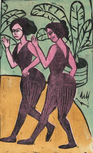 English Step Dancers by Ernst Ludwig Kirchner Oil Painting