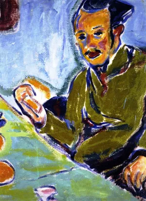 Erich Zheckel by Ernst Ludwig Kirchner Oil Painting