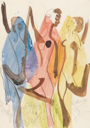 Farbentanz by Ernst Ludwig Kirchner Oil Painting