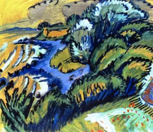 Fehmarn Coast by Ernst Ludwig Kirchner Oil Painting