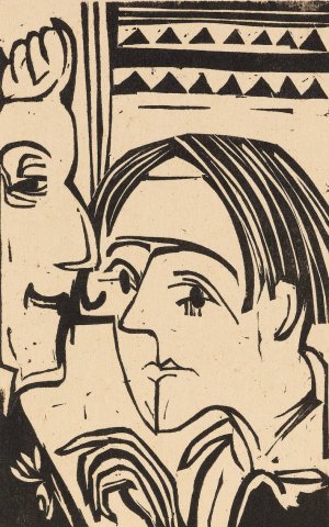 Frau und Mann by Ernst Ludwig Kirchner Oil Painting