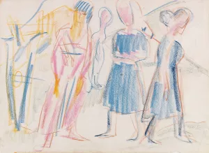Frauen in Landschaft by Ernst Ludwig Kirchner Oil Painting