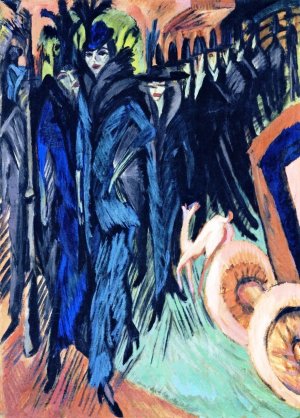Friedrichstrasse, Berlin Oil painting by Ernst Ludwig Kirchner