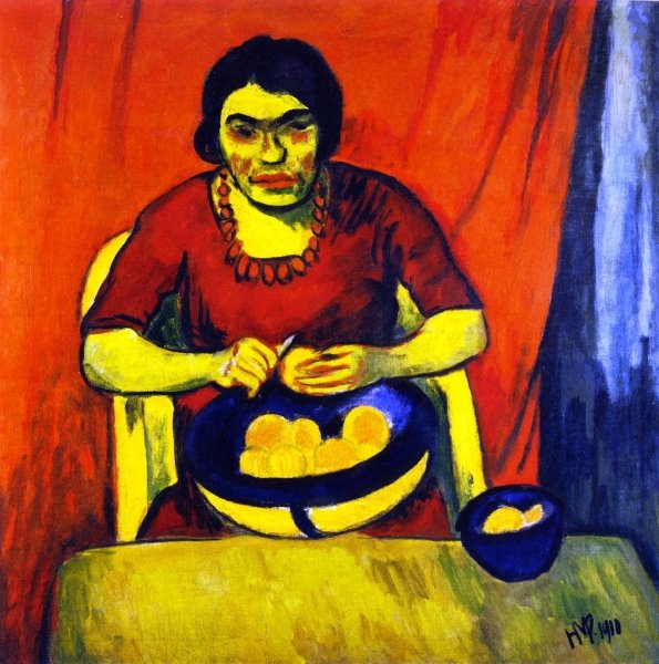 Main Product Photo of Fruit Bowl Painting by Ernst Ludwig Kirchner