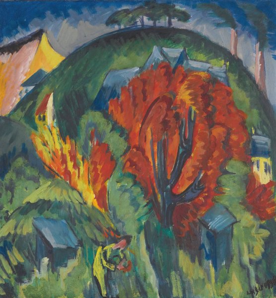 Main Product Photo of Galgenberg In Jena  Painting by Ernst Ludwig Kirchner