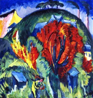 Galgenberg in Jena by Ernst Ludwig Kirchner - Oil Painting Reproduction