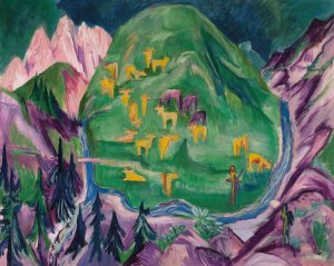 Galtviehweide by Ernst Ludwig Kirchner Oil Painting