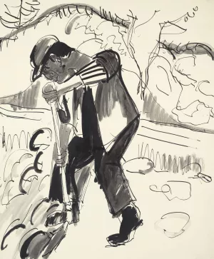 Grabender Bauer by Ernst Ludwig Kirchner Oil Painting