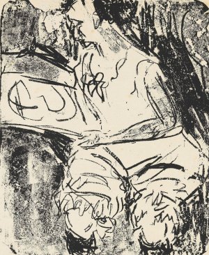 Graphik besehendes Madchen by Ernst Ludwig Kirchner Oil Painting