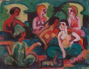 Im Palast der Prinzessinnen by Ernst Ludwig Kirchner Oil Painting