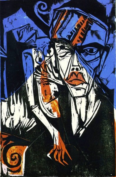 Main Product Photo of Kampfe Painting by Ernst Ludwig Kirchner