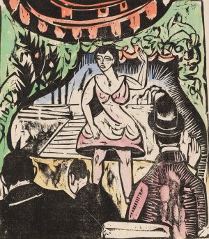 Kleines Variete mit Sangerin by Ernst Ludwig Kirchner Oil Painting
