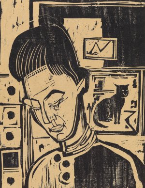 Knabenkopf Andreas by Ernst Ludwig Kirchner Oil Painting