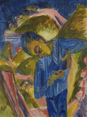 Knave with sweeties Oil painting by Ernst Ludwig Kirchner