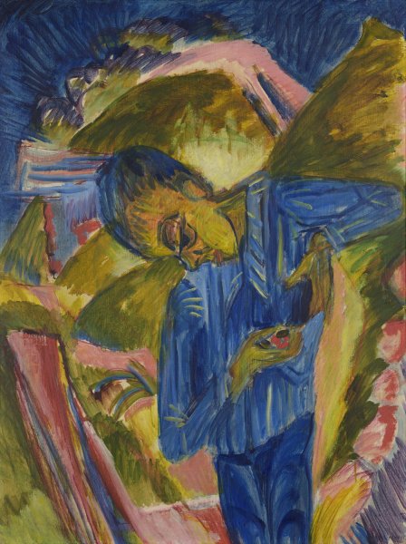 Knave with sweeties  by Ernst Ludwig Kirchner - Hand-Painted Oil Painting Reproduction