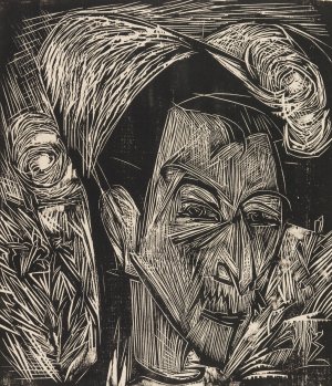 Kopf David Muller by Ernst Ludwig Kirchner Oil Painting