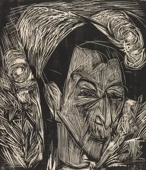 Kopf David Muller by Ernst Ludwig Kirchner Oil Painting