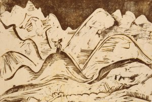 Landschaft mit blasendem Hirten by Ernst Ludwig Kirchner Oil Painting