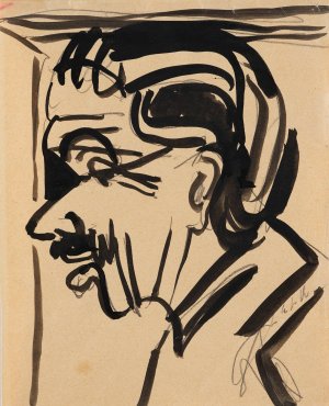 Mannerportrat by Ernst Ludwig Kirchner Oil Painting