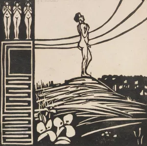Mannliche Figur auf einem Berg by Ernst Ludwig Kirchner Oil Painting
