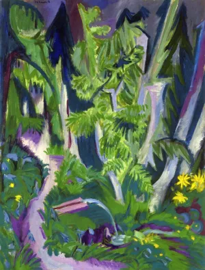 Mountain Forest by Ernst Ludwig Kirchner - Oil Painting Reproduction
