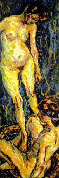 Nude Group II by Ernst Ludwig Kirchner - Oil Painting Reproduction