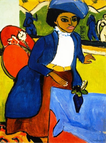 Main Product Photo of Portrait of a Woman Painting by Ernst Ludwig Kirchner