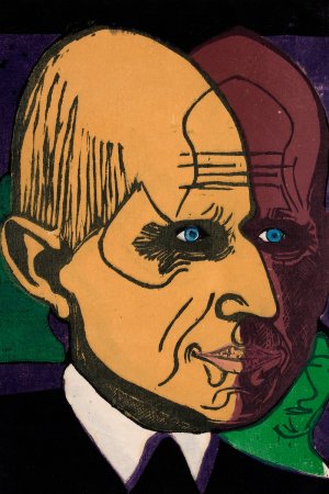 Portrait of Dr. Bauer by Ernst Ludwig Kirchner Oil Painting