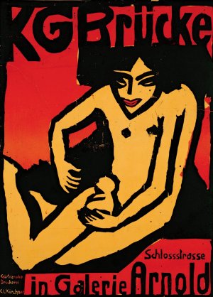 Poster for the exhibition for the artists'group 'Die Brucke'at the Arnold Gallery Dresden by Ernst Ludwig Kirchner Oil Painting