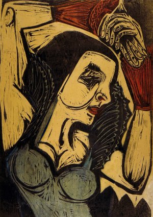Poster of Nina Hard Oil painting by Ernst Ludwig Kirchner